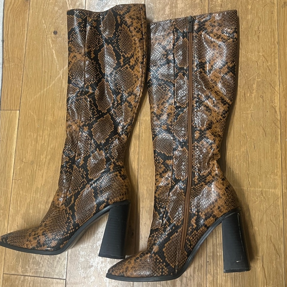 Missguided Snakeskin Boots